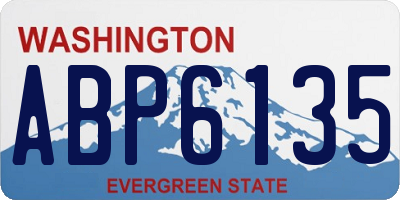WA license plate ABP6135