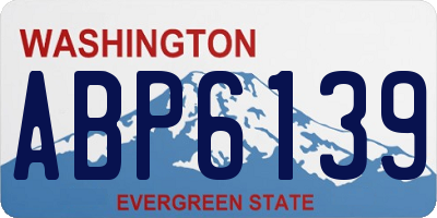 WA license plate ABP6139