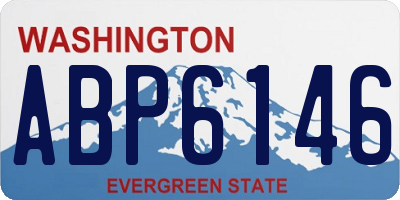 WA license plate ABP6146