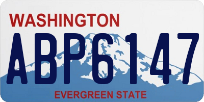 WA license plate ABP6147