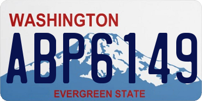 WA license plate ABP6149