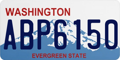 WA license plate ABP6150