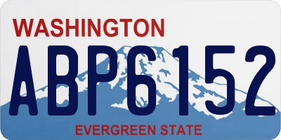WA license plate ABP6152