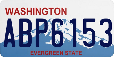 WA license plate ABP6153