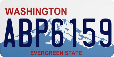 WA license plate ABP6159