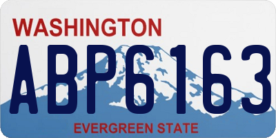 WA license plate ABP6163