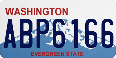 WA license plate ABP6166