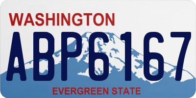 WA license plate ABP6167