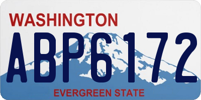 WA license plate ABP6172