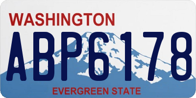 WA license plate ABP6178