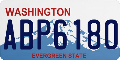 WA license plate ABP6180