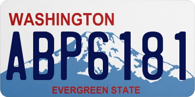 WA license plate ABP6181