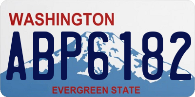 WA license plate ABP6182