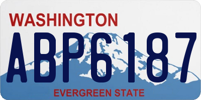 WA license plate ABP6187
