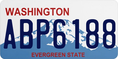 WA license plate ABP6188
