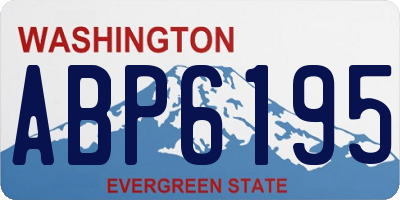WA license plate ABP6195
