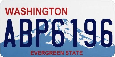 WA license plate ABP6196