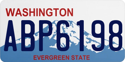 WA license plate ABP6198