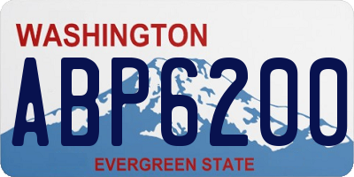 WA license plate ABP6200