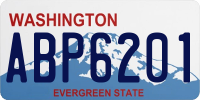 WA license plate ABP6201