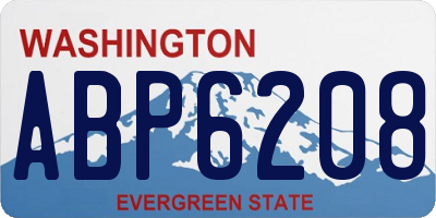 WA license plate ABP6208