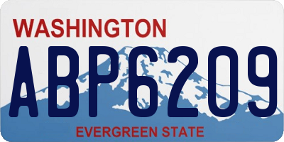 WA license plate ABP6209
