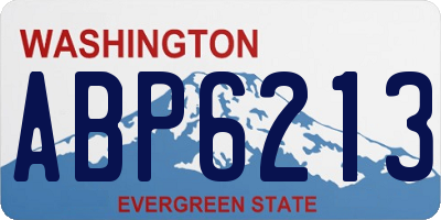 WA license plate ABP6213