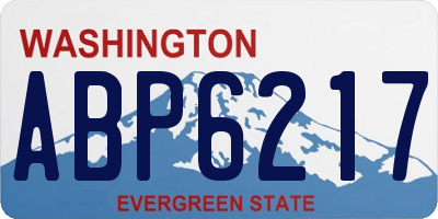 WA license plate ABP6217
