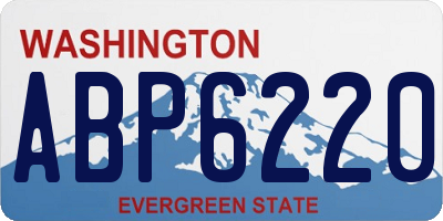 WA license plate ABP6220