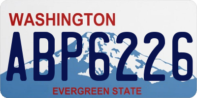 WA license plate ABP6226