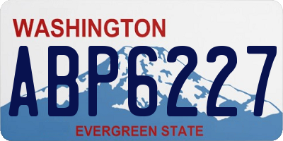 WA license plate ABP6227