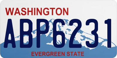 WA license plate ABP6231