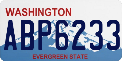 WA license plate ABP6233