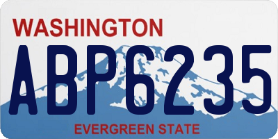 WA license plate ABP6235