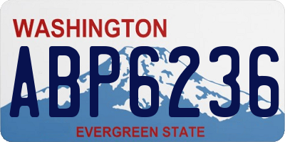 WA license plate ABP6236