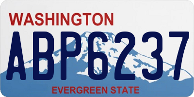 WA license plate ABP6237
