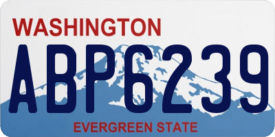 WA license plate ABP6239