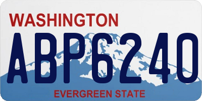 WA license plate ABP6240