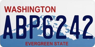 WA license plate ABP6242