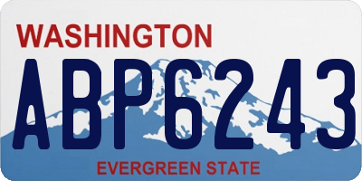 WA license plate ABP6243