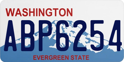 WA license plate ABP6254
