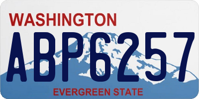 WA license plate ABP6257