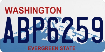 WA license plate ABP6259