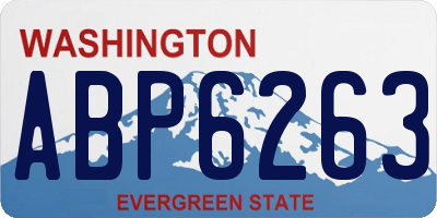 WA license plate ABP6263