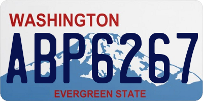 WA license plate ABP6267