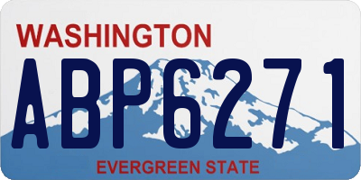 WA license plate ABP6271