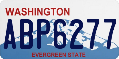WA license plate ABP6277