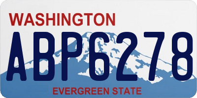 WA license plate ABP6278
