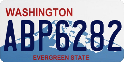 WA license plate ABP6282