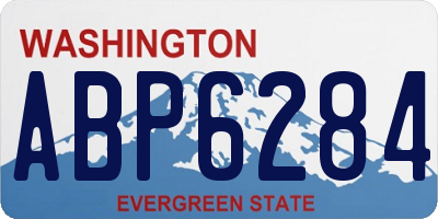 WA license plate ABP6284